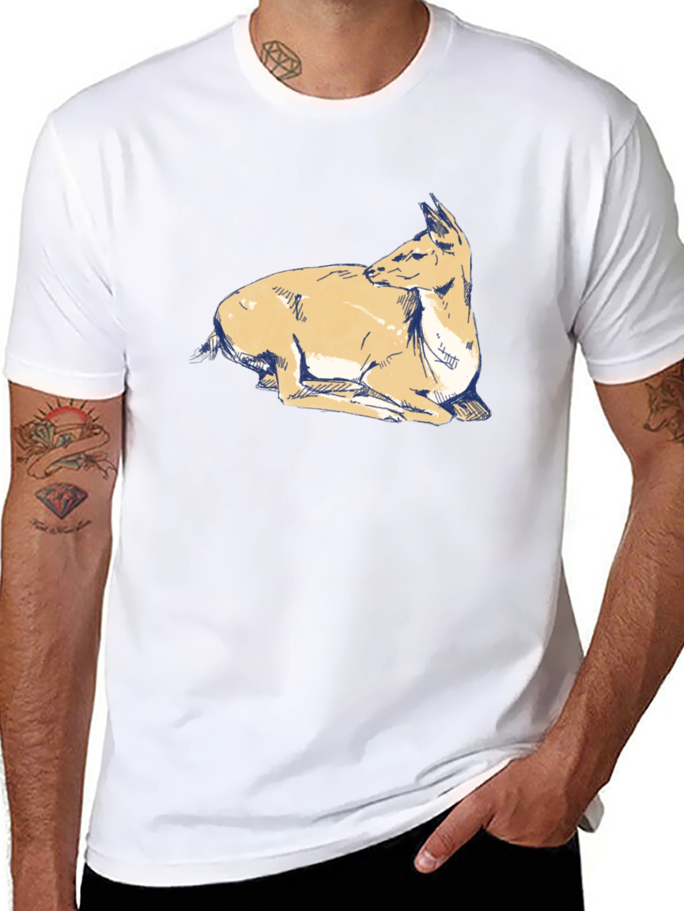 Deer Graphic Tee - Stylish Casual Wear