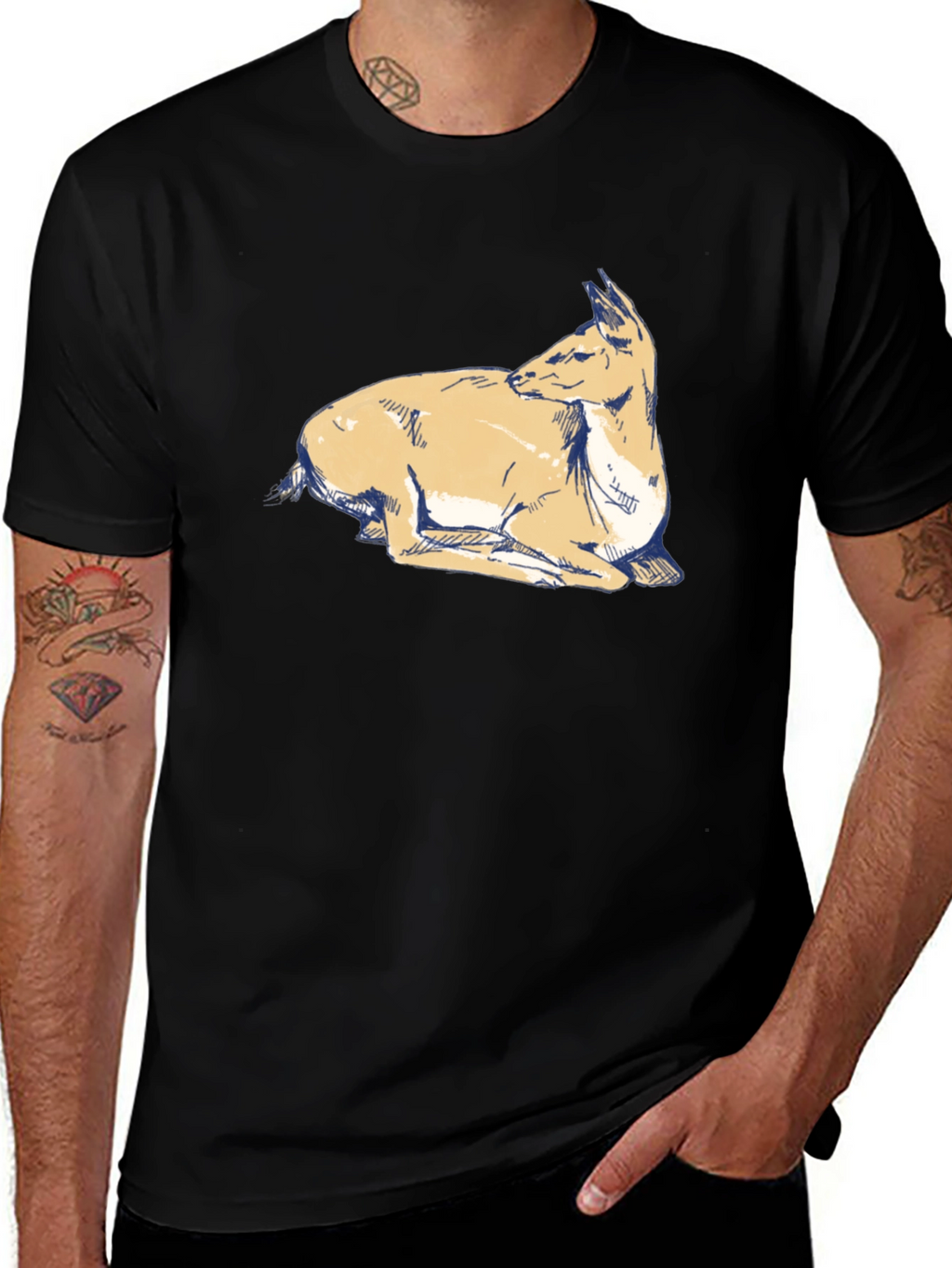 Deer Graphic Tee - Stylish Casual Wear