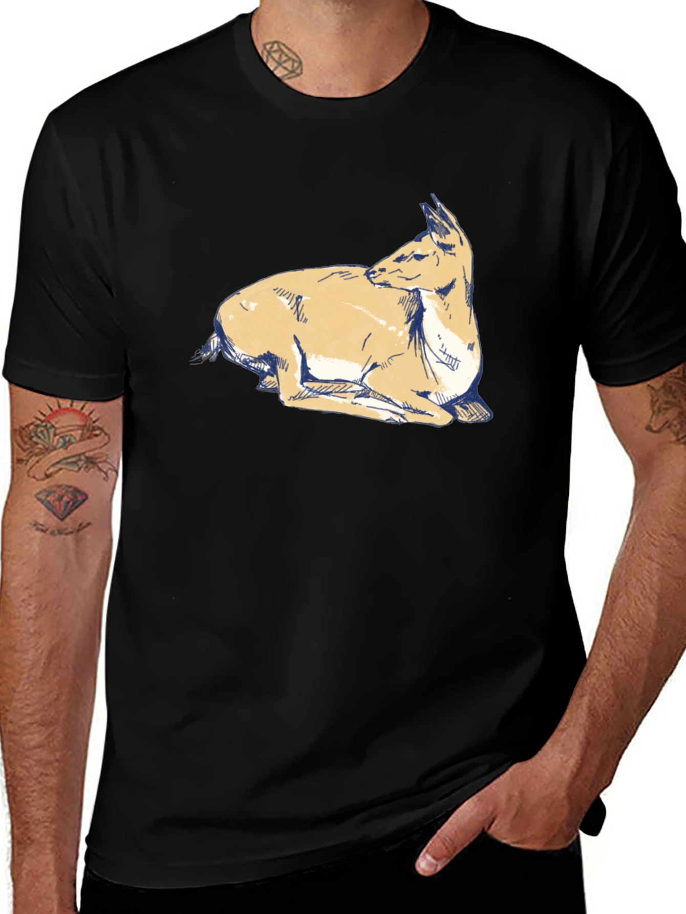 Deer Graphic Tee - Stylish Casual Wear