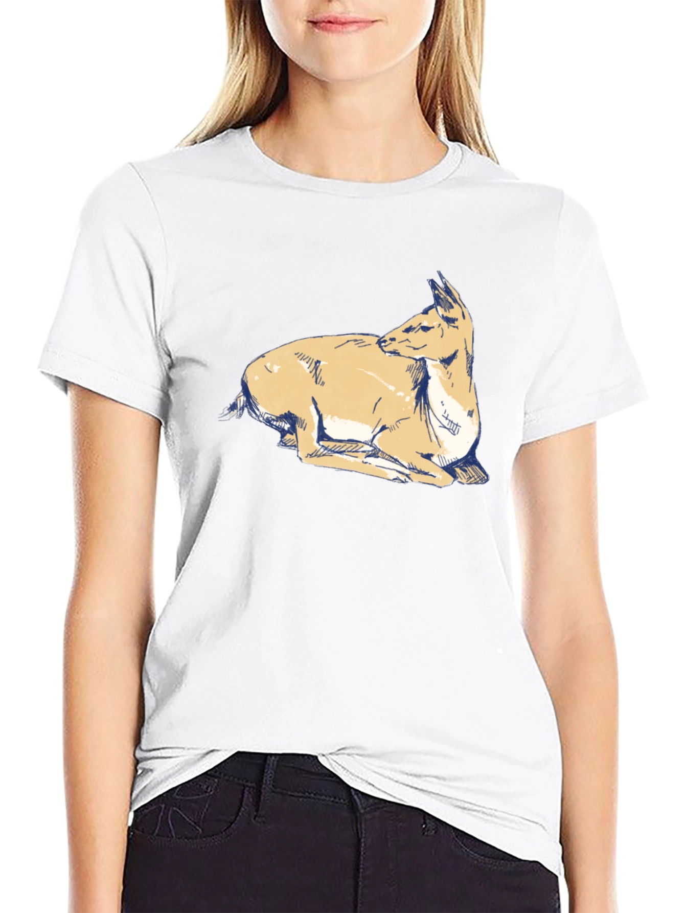 Deer Graphic Tee - Stylish Casual Wear