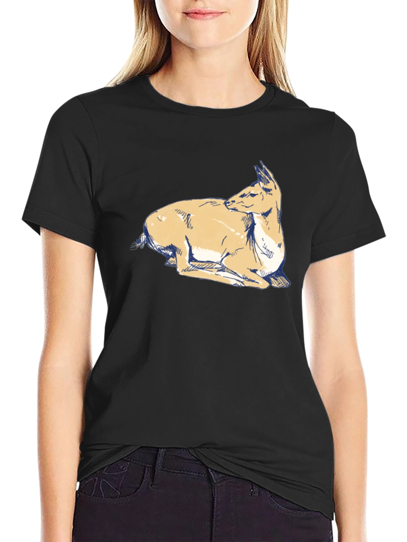 Deer Graphic Tee - Stylish Casual Wear