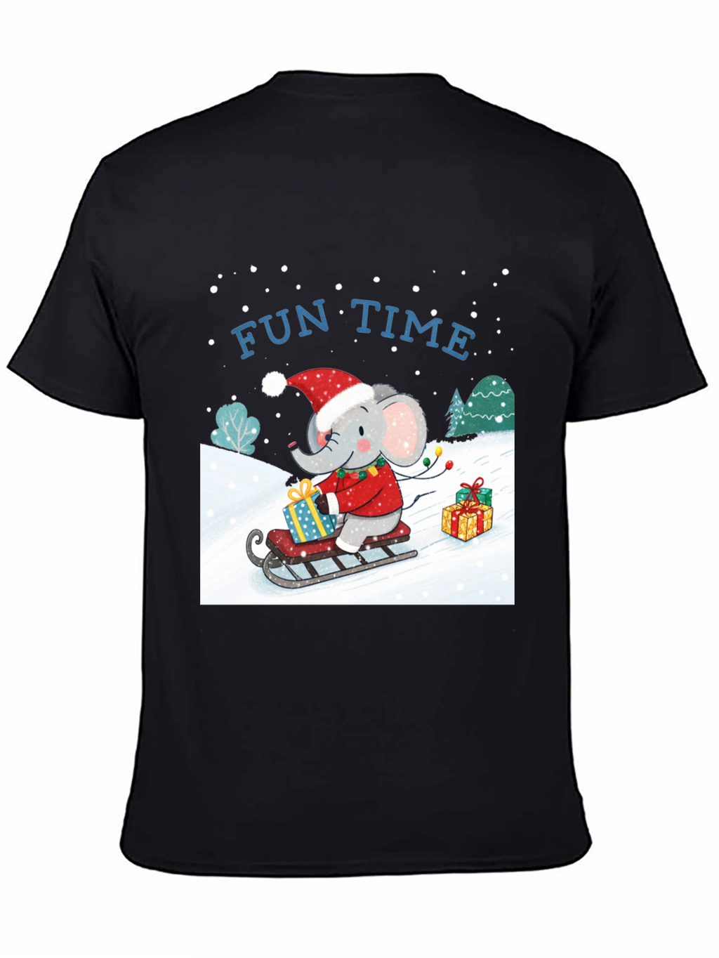 Fun Time Elephant Christmas Holiday T-Shirt