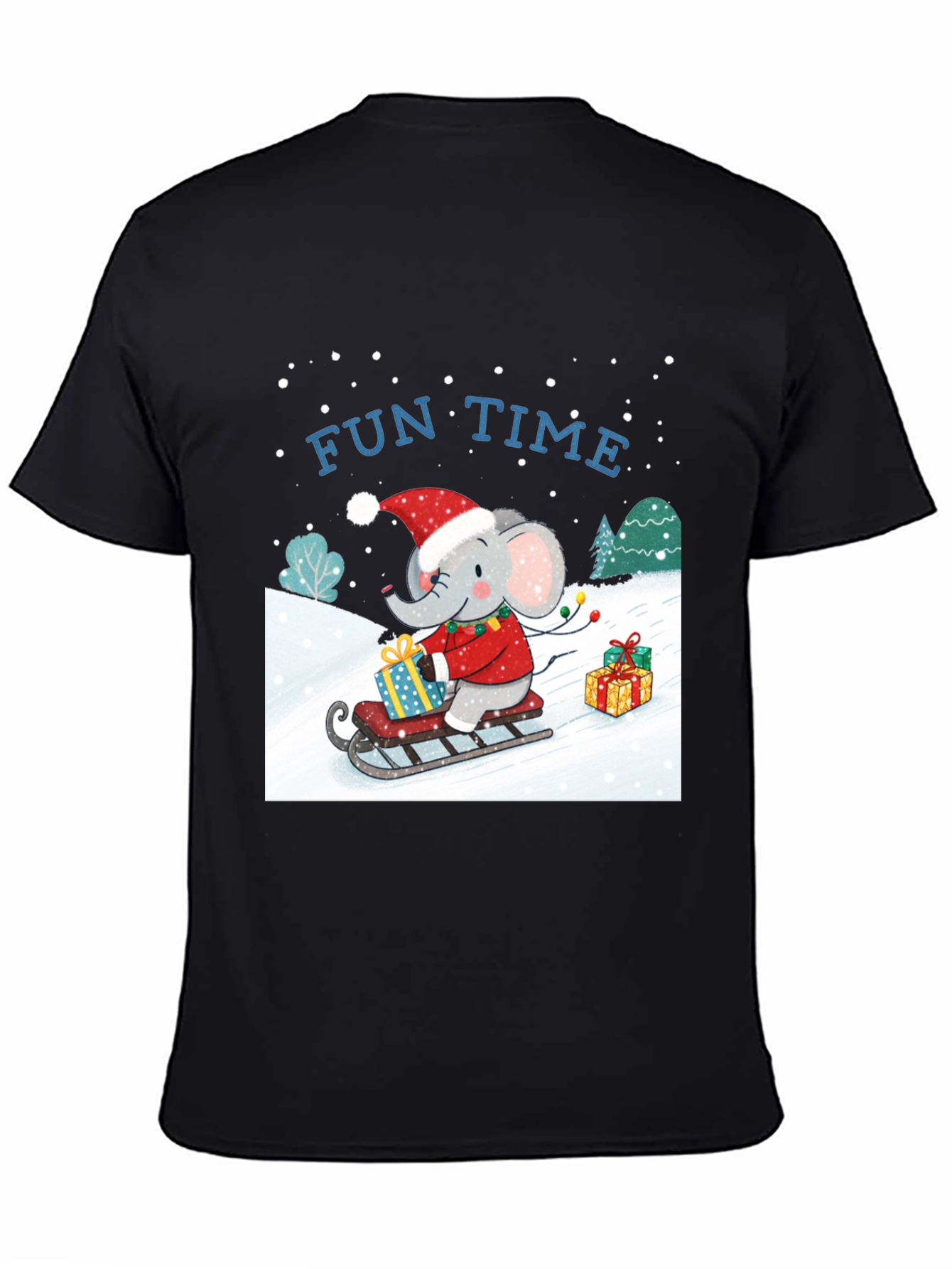 Fun Time Elephant Christmas Holiday T-Shirt