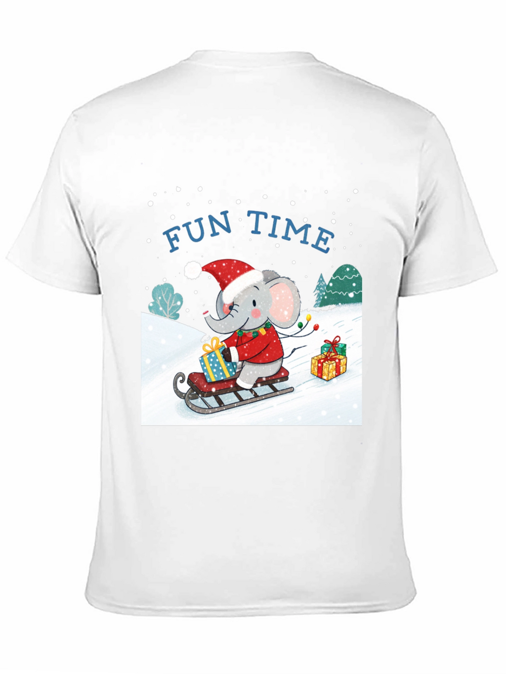 Fun Time Elephant Christmas Holiday T-Shirt