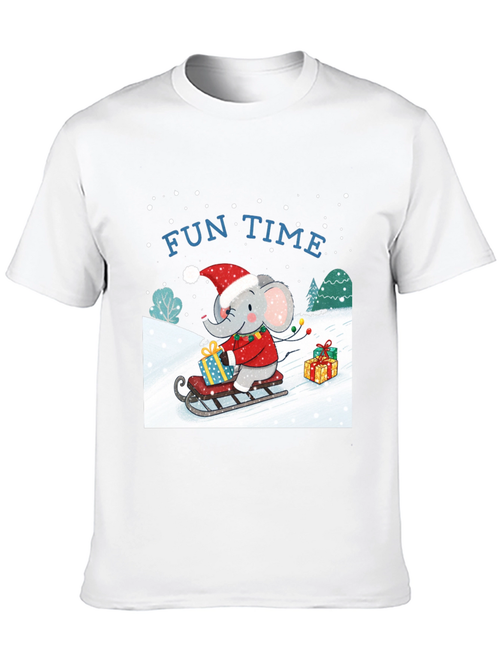 Fun Time Elephant Christmas Holiday T-Shirt