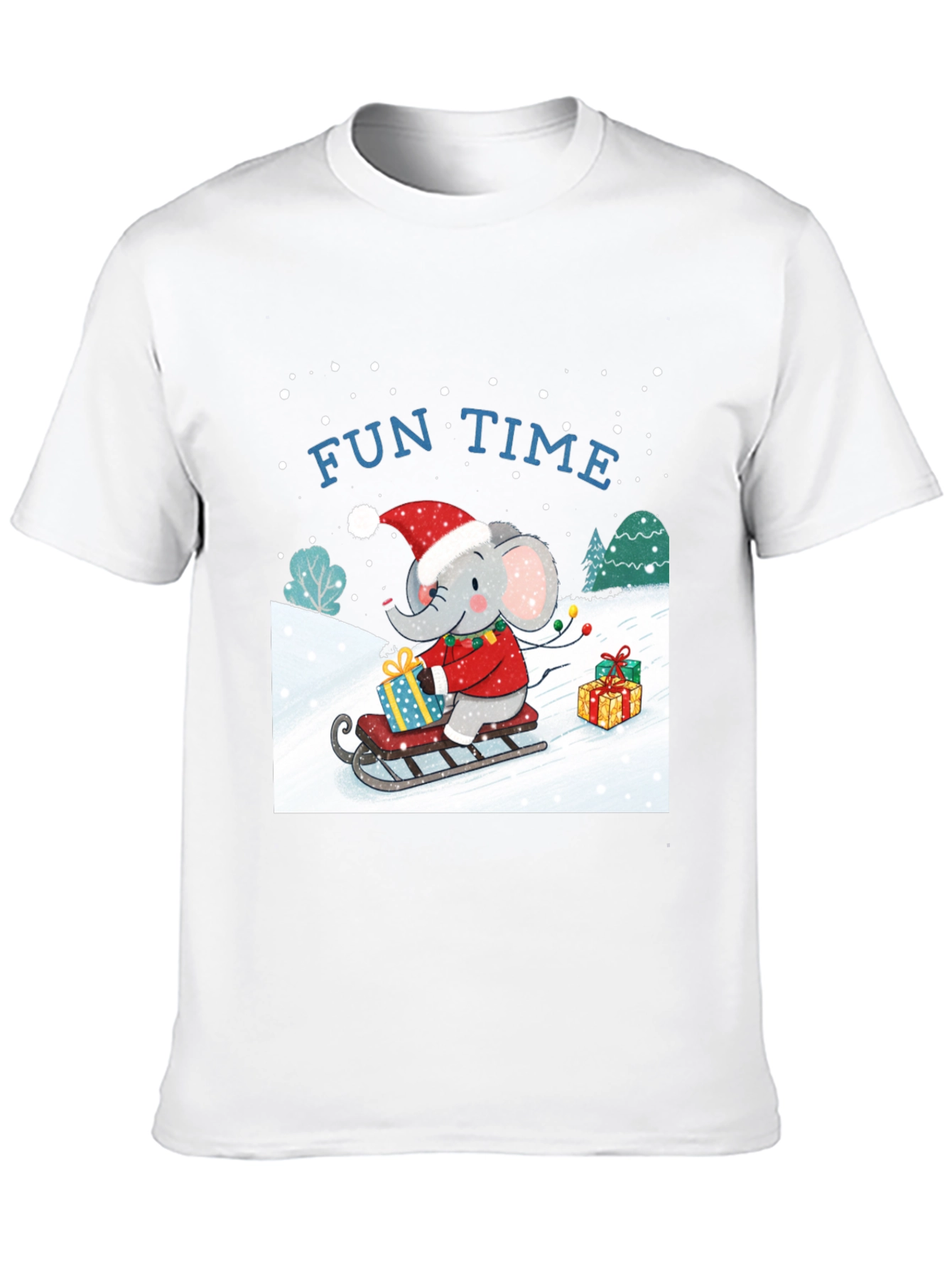 Fun Time Elephant Christmas Holiday T-Shirt