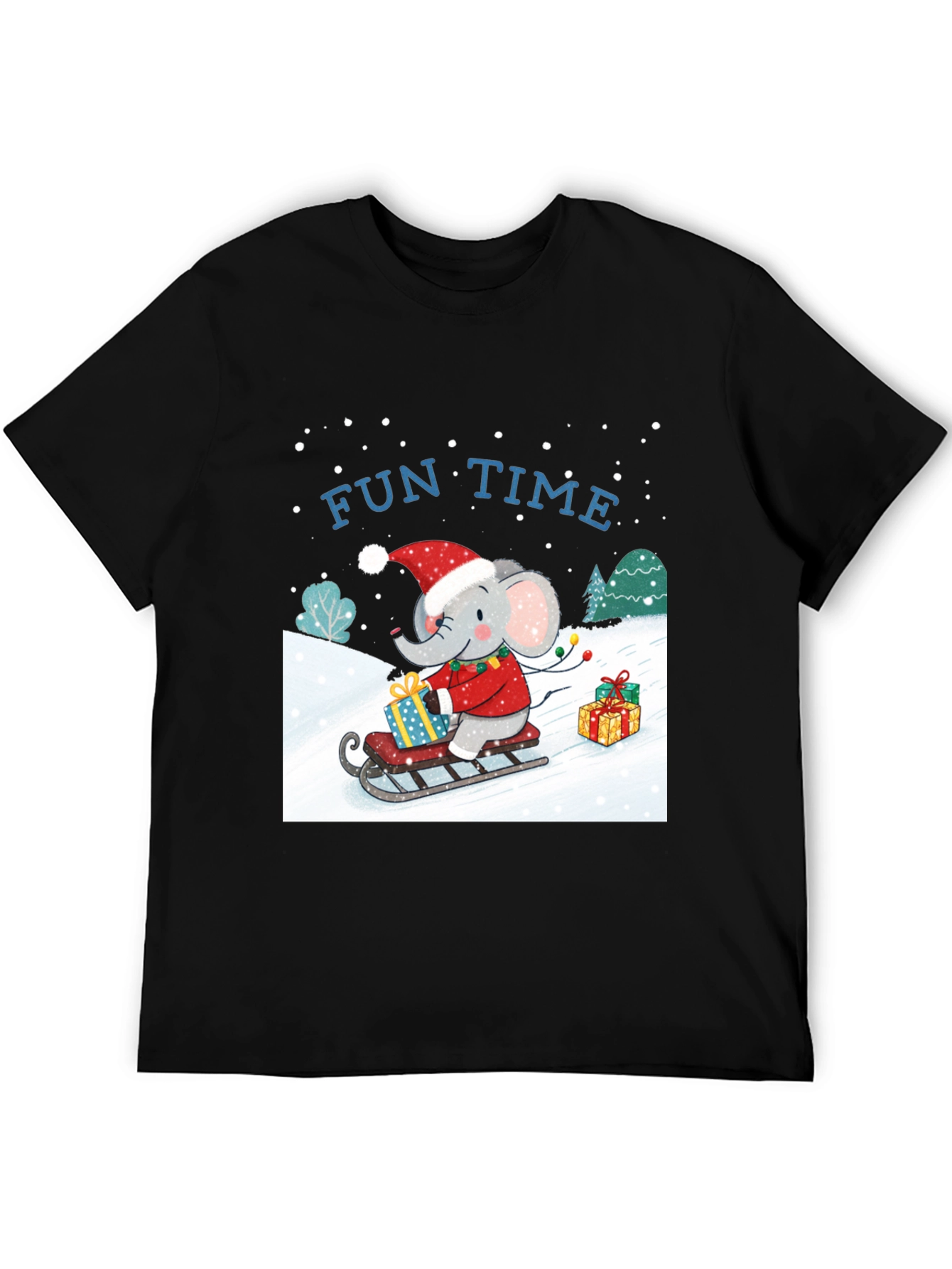 Fun Time Elephant Christmas Holiday T-Shirt