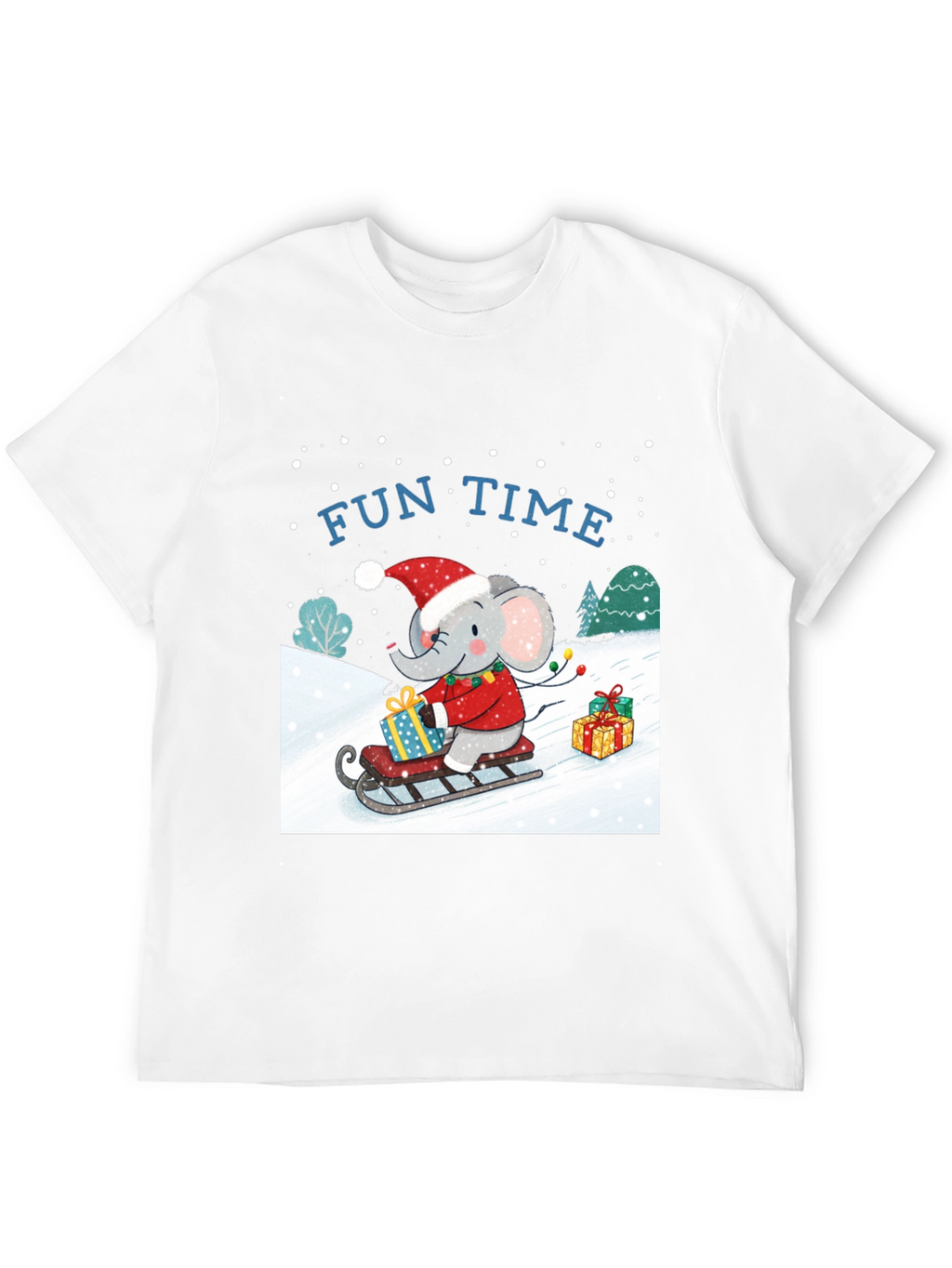 Fun Time Elephant Christmas Holiday T-Shirt