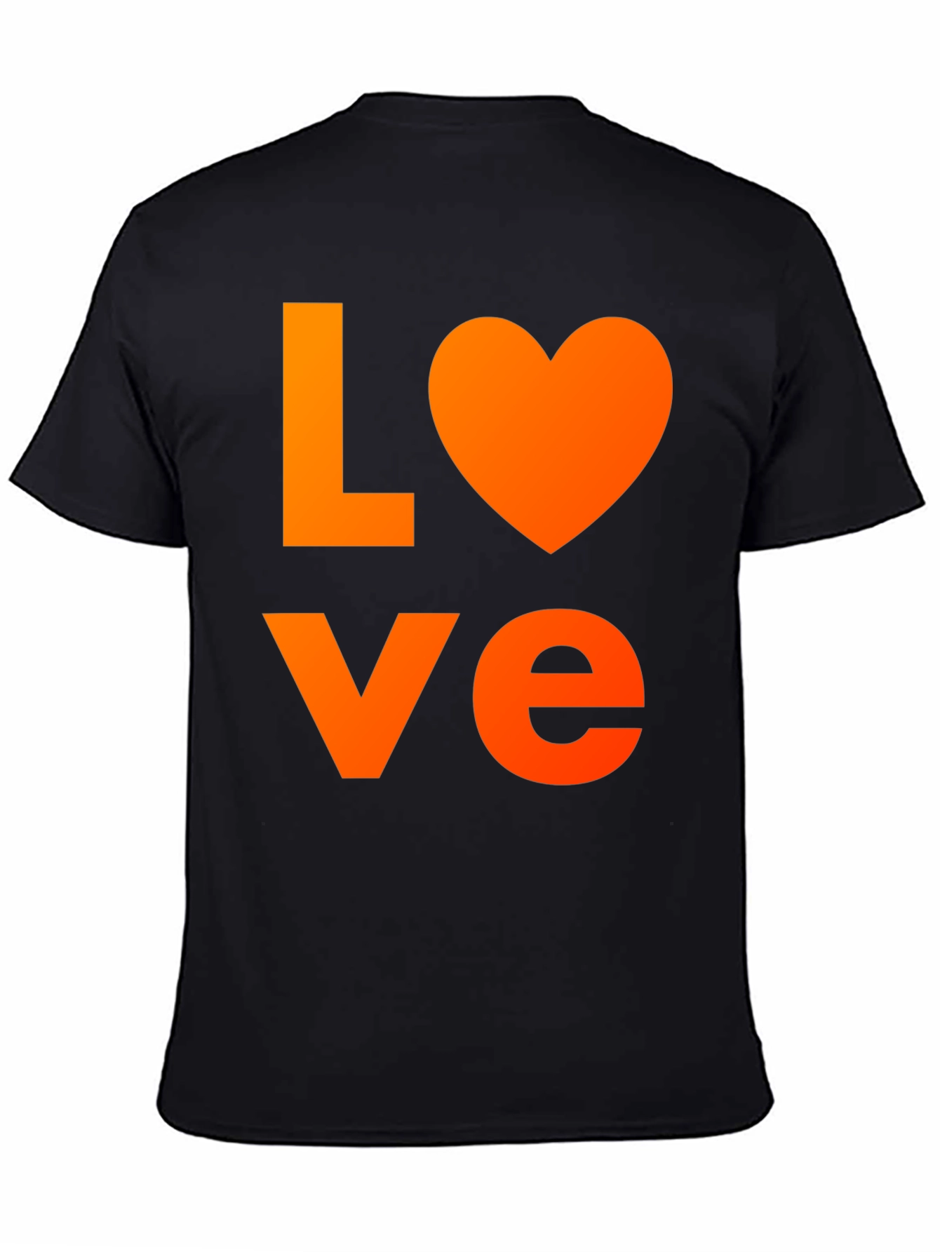 LOVE Graphic T-Shirt - Black Cotton Blend Casual Wear