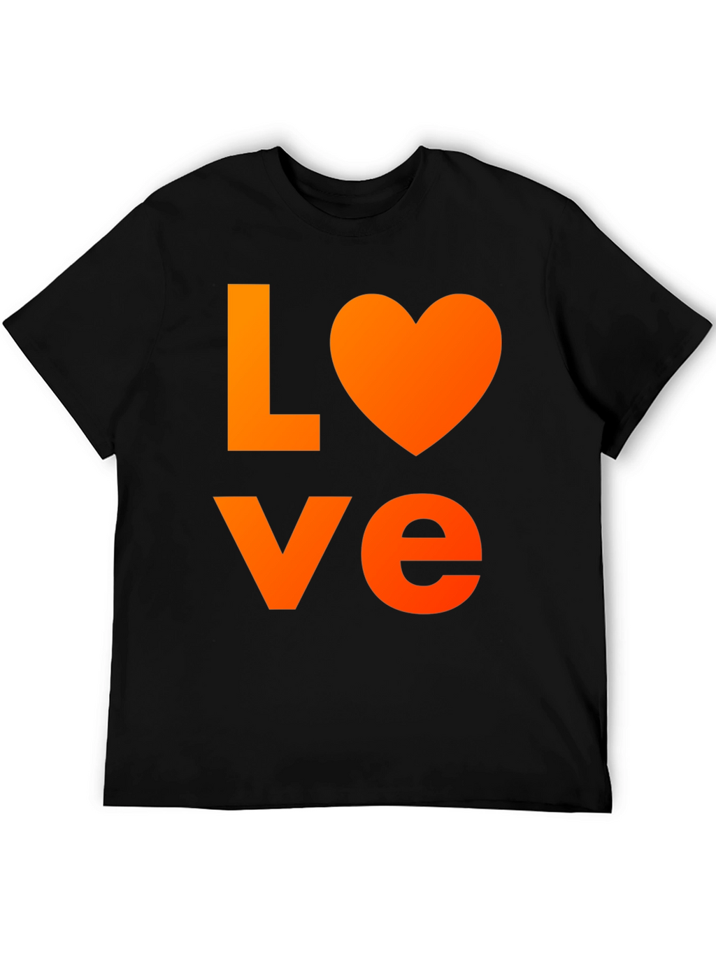 LOVE Graphic T-Shirt - Black Cotton Blend Casual Wear