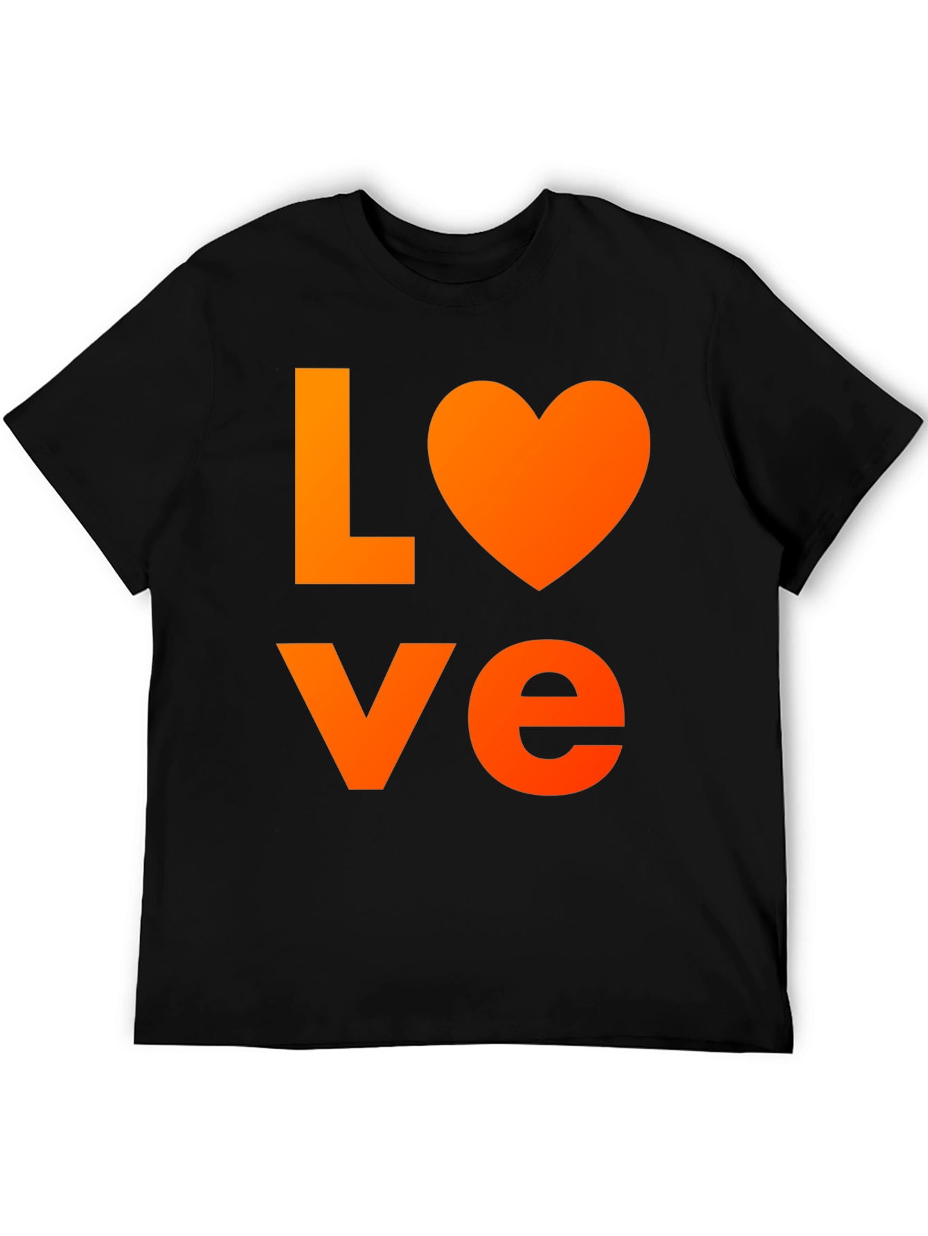 LOVE Graphic T-Shirt - Black Cotton Blend Casual Wear
