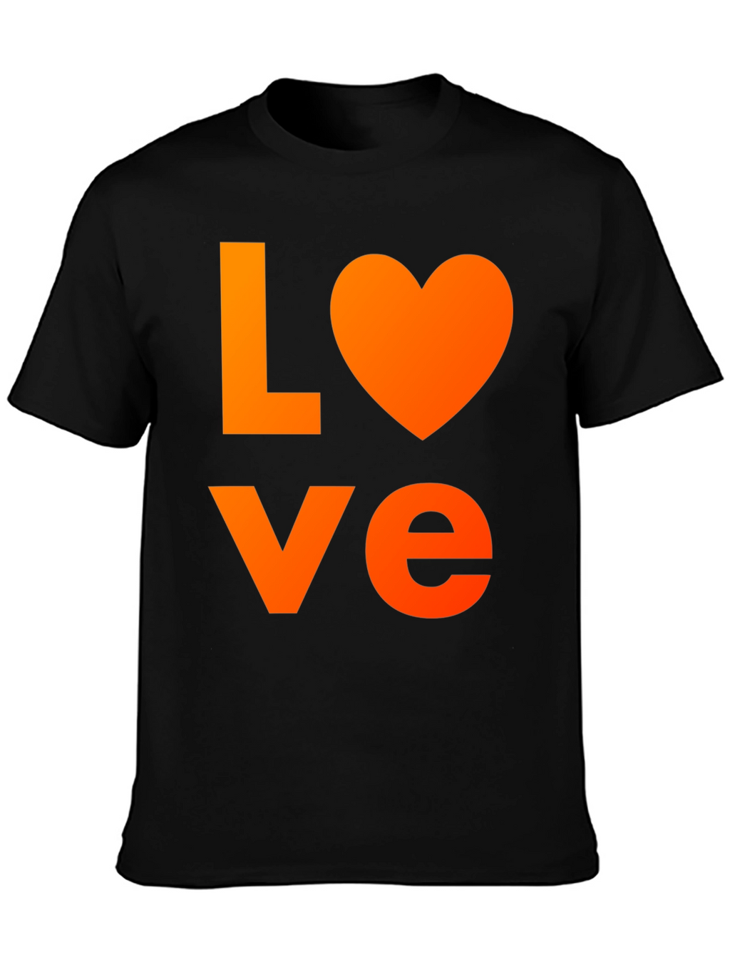LOVE Graphic T-Shirt - Black Cotton Blend Casual Wear