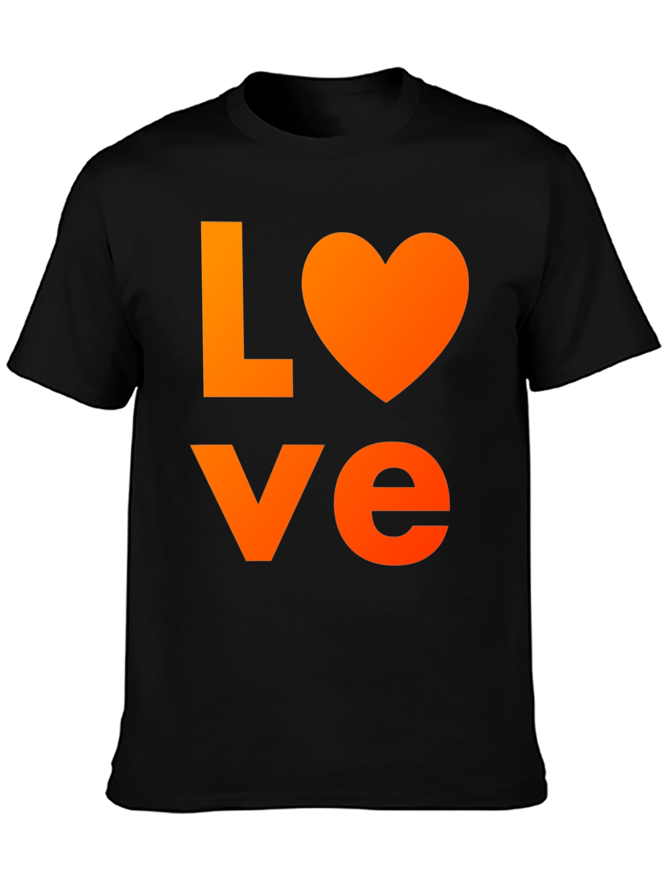 LOVE Graphic T-Shirt - Black Cotton Blend Casual Wear