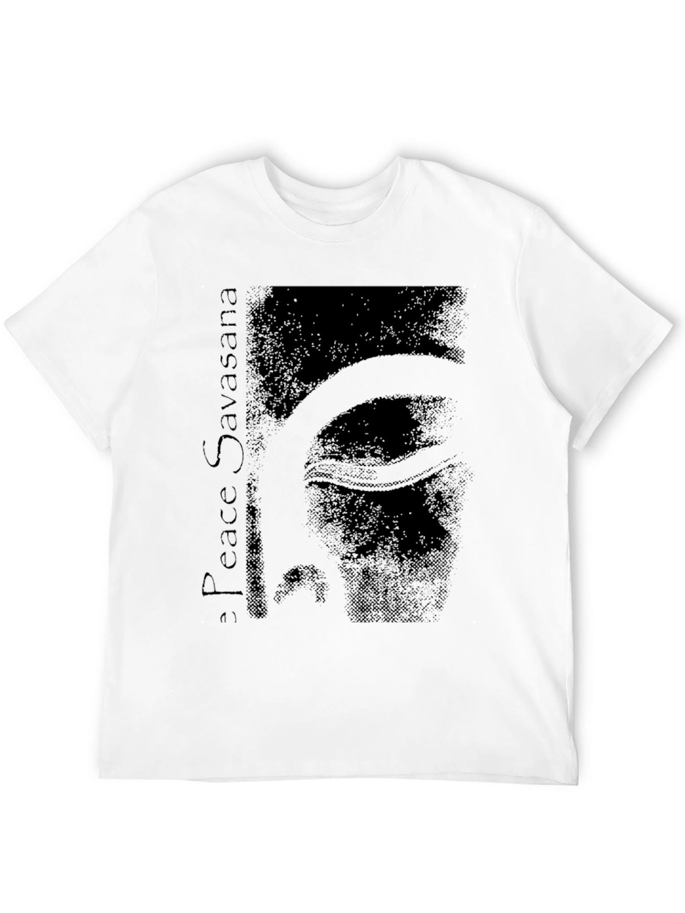Peace Savasana Graphic Tee - Relaxed Fit Black T-Shirt
