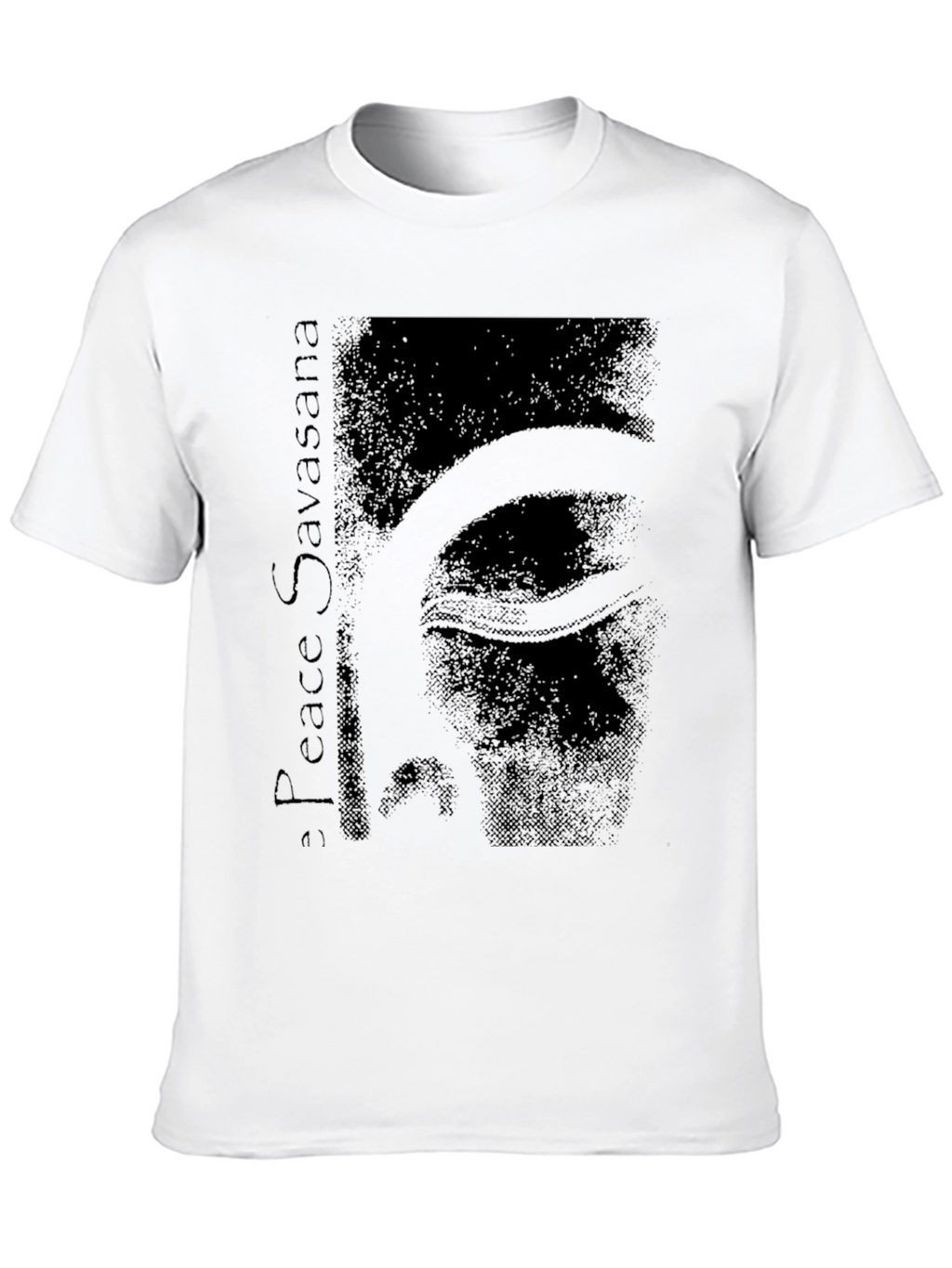 Peace Savasana Graphic Tee - Relaxed Fit Black T-Shirt