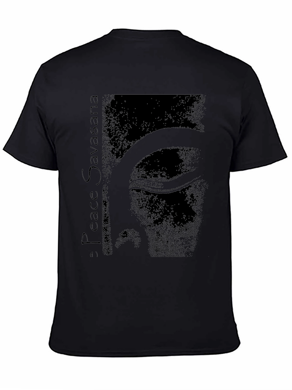 Peace Savasana Graphic Tee - Relaxed Fit Black T-Shirt