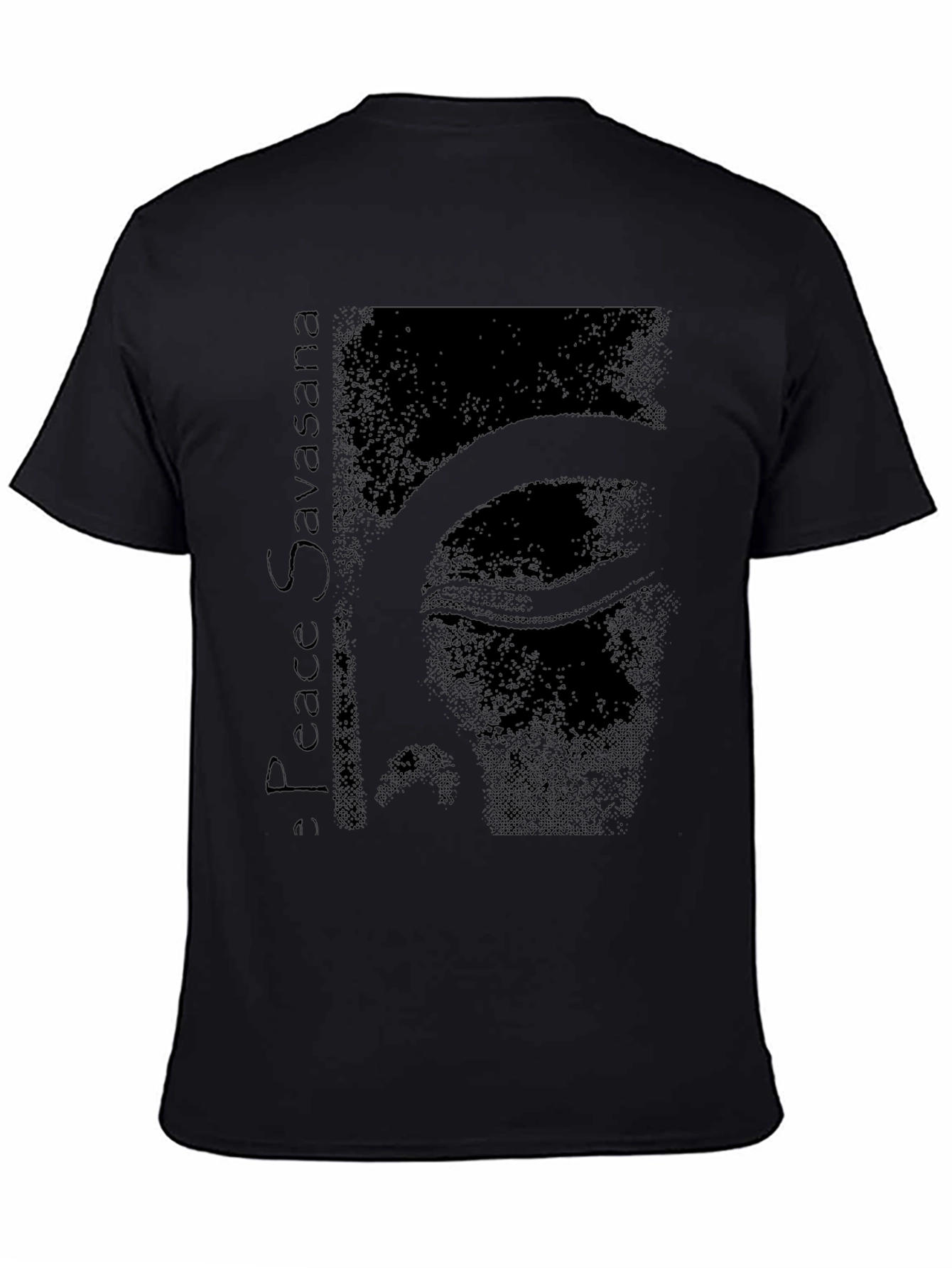 Peace Savasana Graphic Tee - Relaxed Fit Black T-Shirt