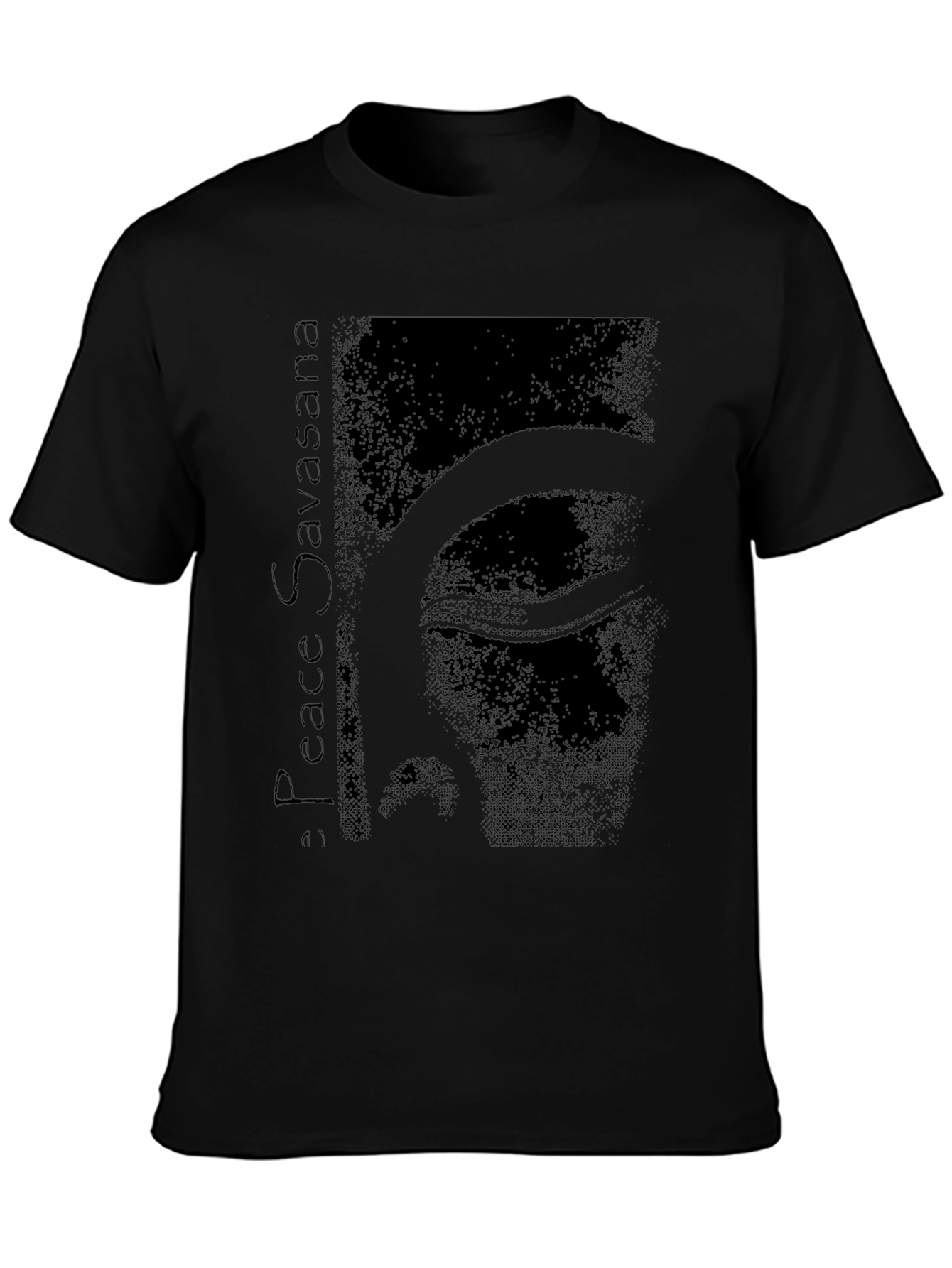 Peace Savasana Graphic Tee - Relaxed Fit Black T-Shirt