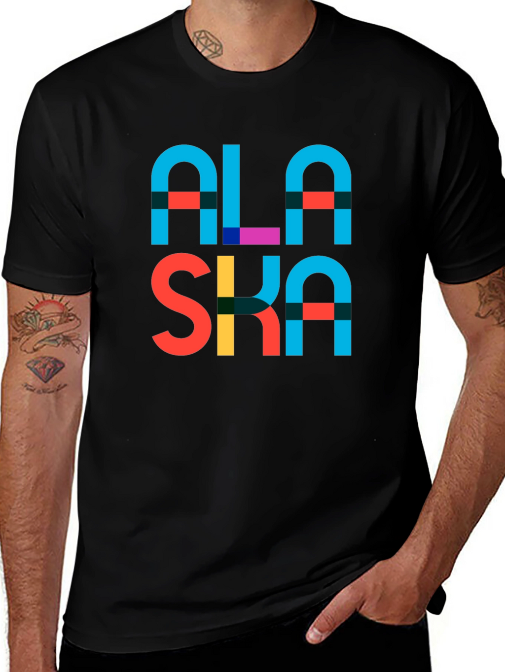 Alaska Graphic Print T-Shirt - Black