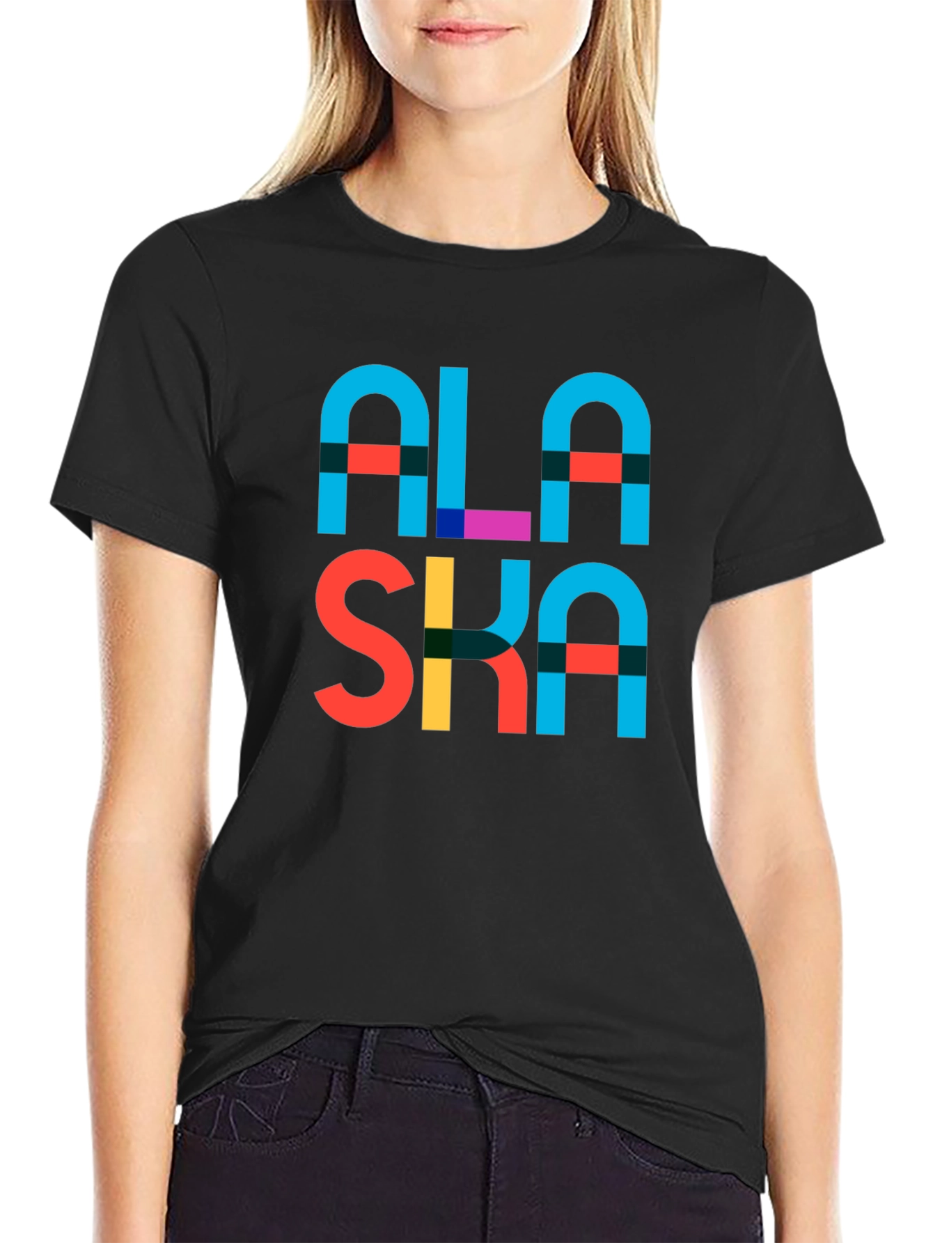 Alaska Graphic Print T-Shirt - Black