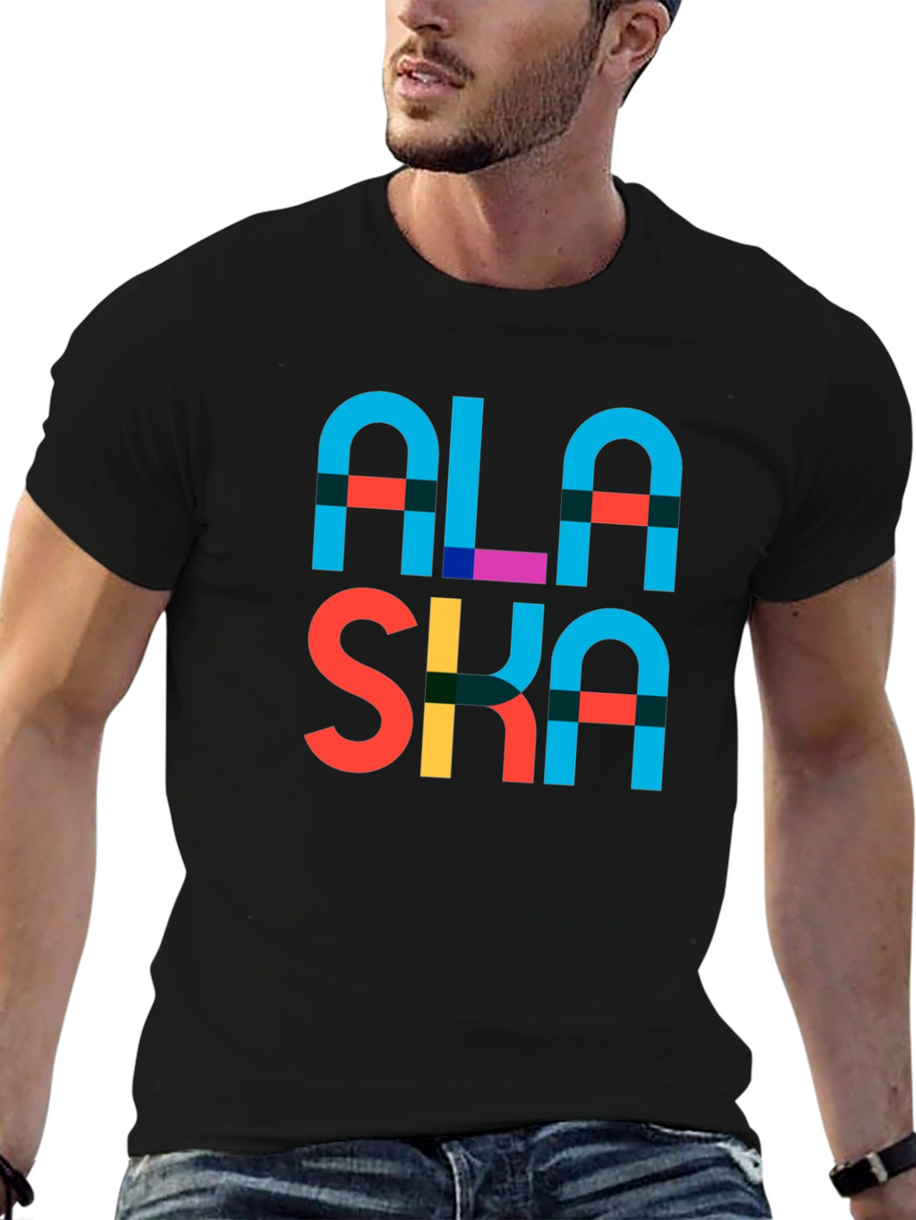 Alaska Graphic Print T-Shirt - Black