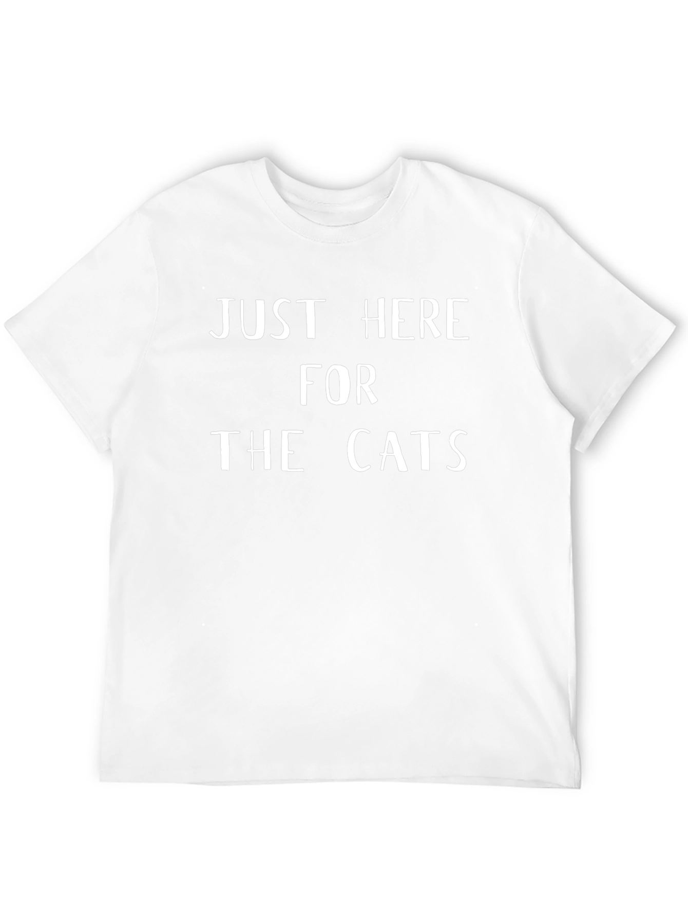 Just Here For The Cats T-Shirt Black Cotton