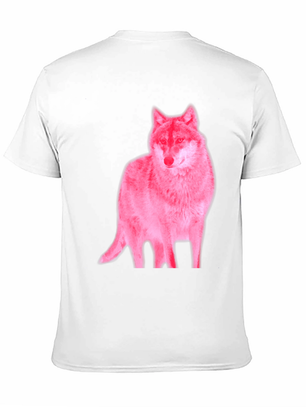 Mens Black Wolf Graphic Tee - Unique Design