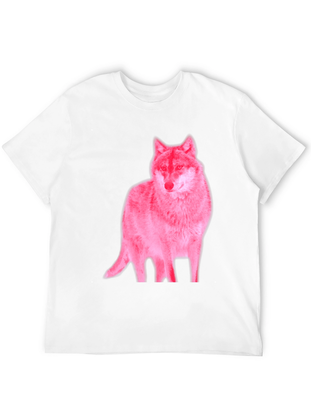 Mens Black Wolf Graphic Tee - Unique Design