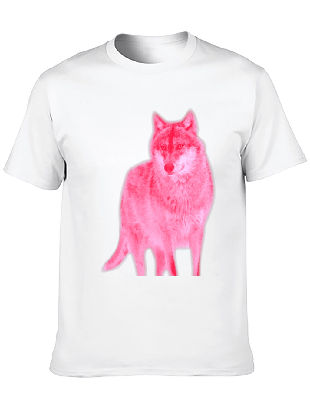 Mens Black Wolf Graphic Tee - Unique Design