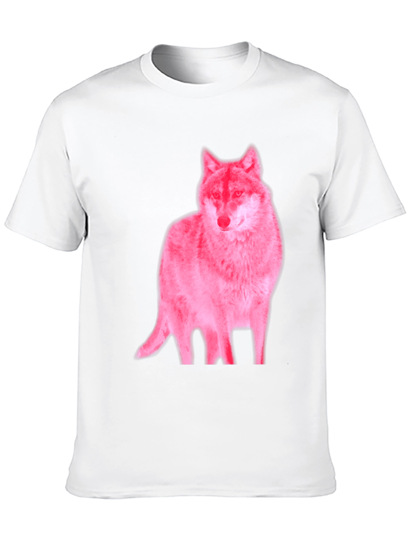 Mens Black Wolf Graphic Tee - Unique Design