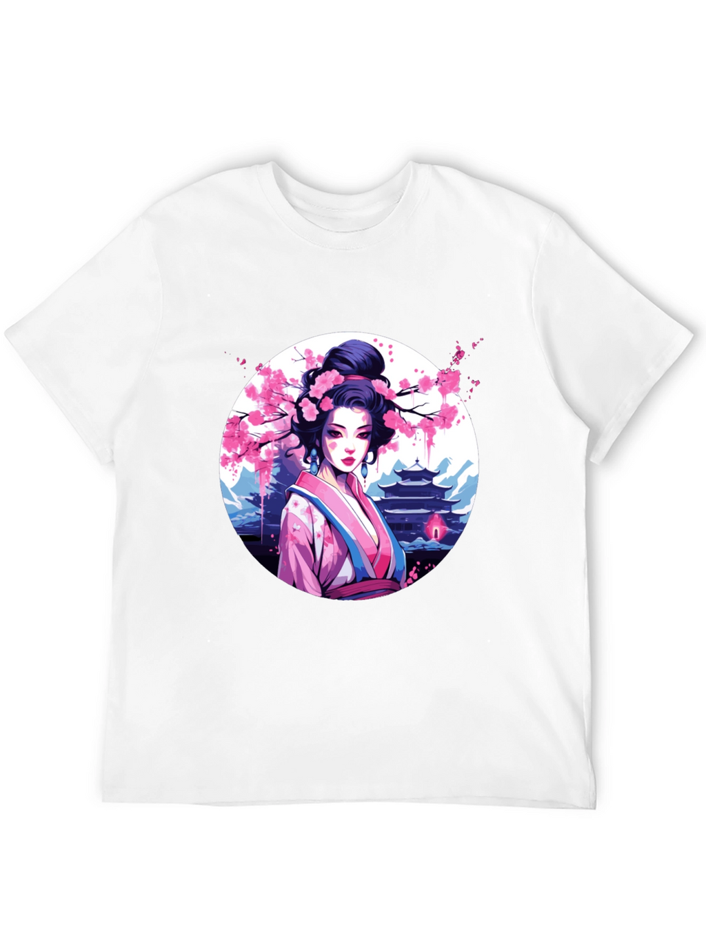 Geisha Art Black T-Shirt