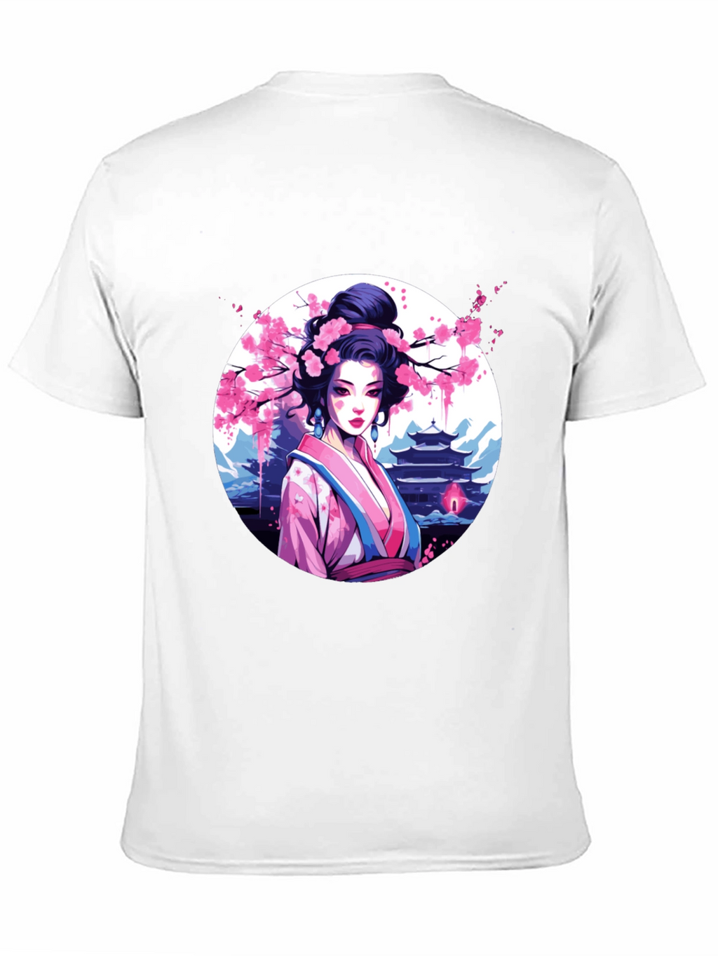 Geisha Art Black T-Shirt