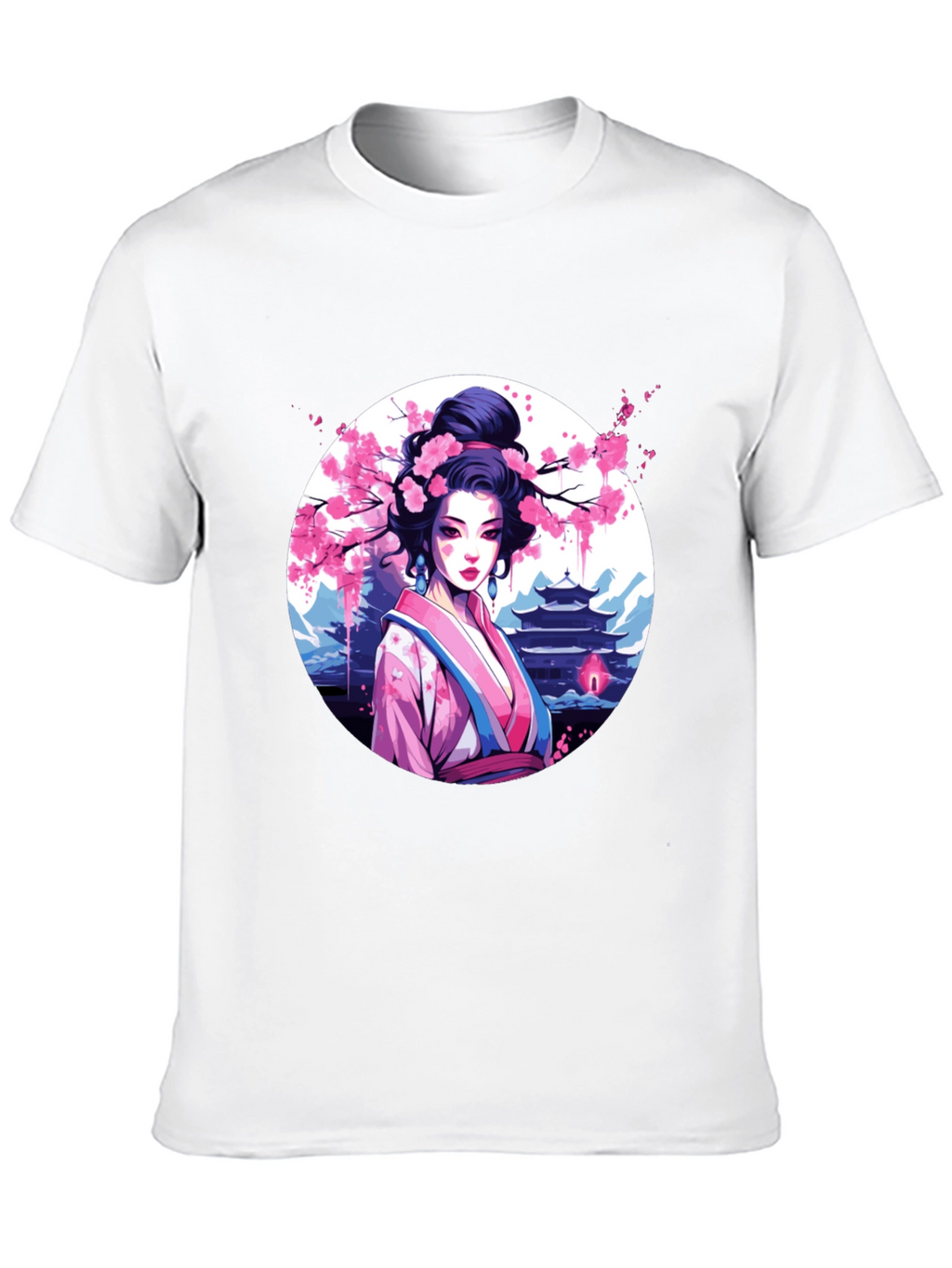 Geisha Art Black T-Shirt
