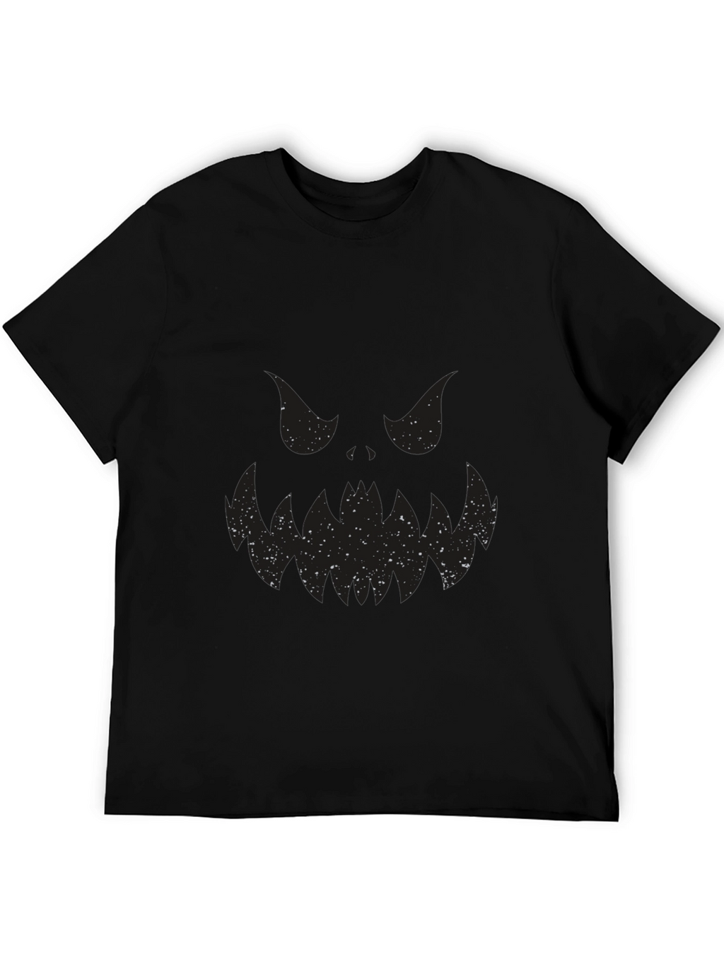Spooky Face Black T-Shirt - Halloween Ready!