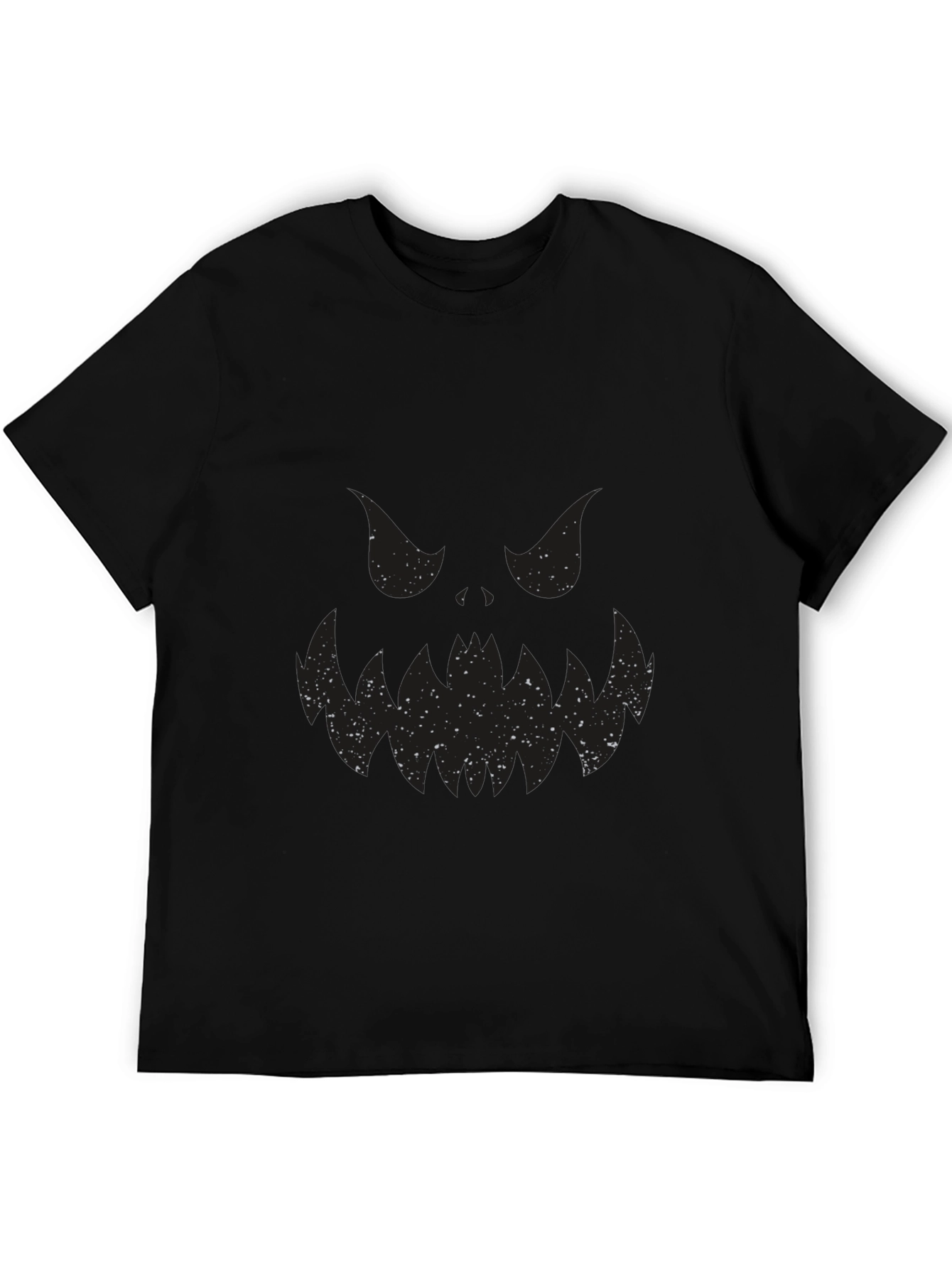 Spooky Face Black T-Shirt - Halloween Ready!