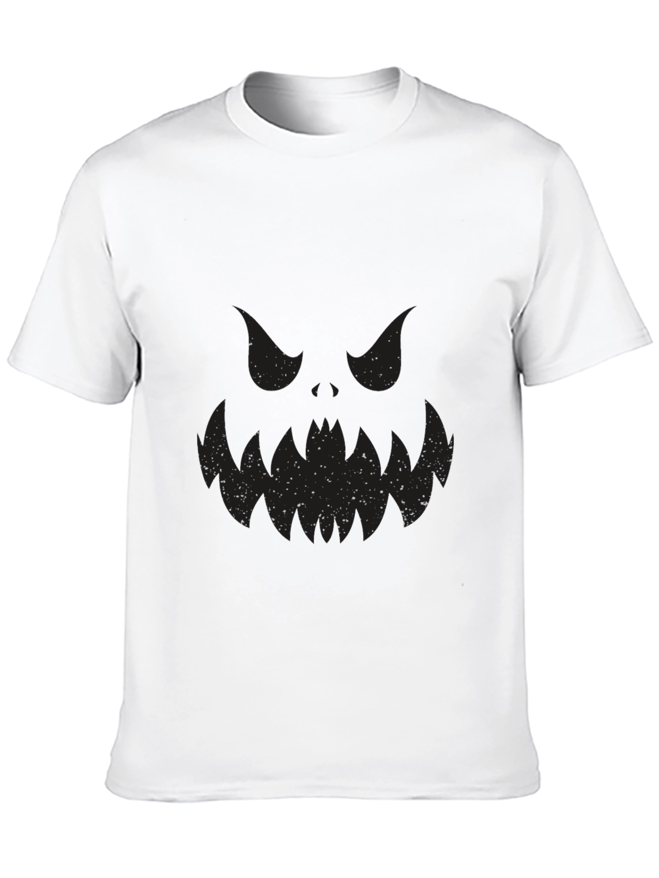 Spooky Face Black T-Shirt - Halloween Ready!