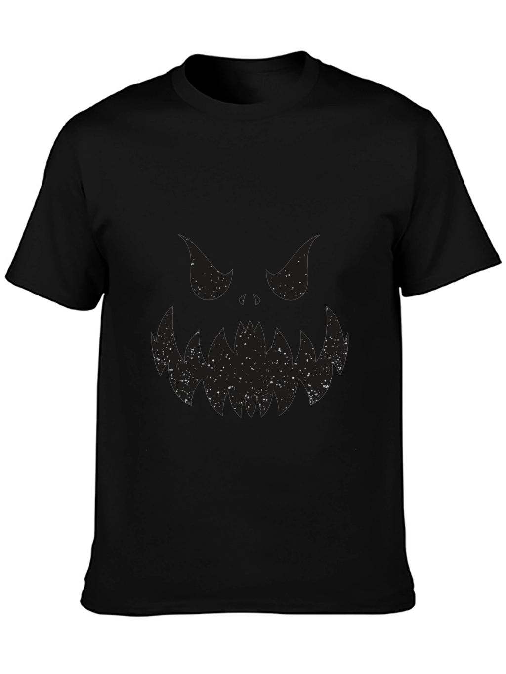 Spooky Face Black T-Shirt - Halloween Ready!