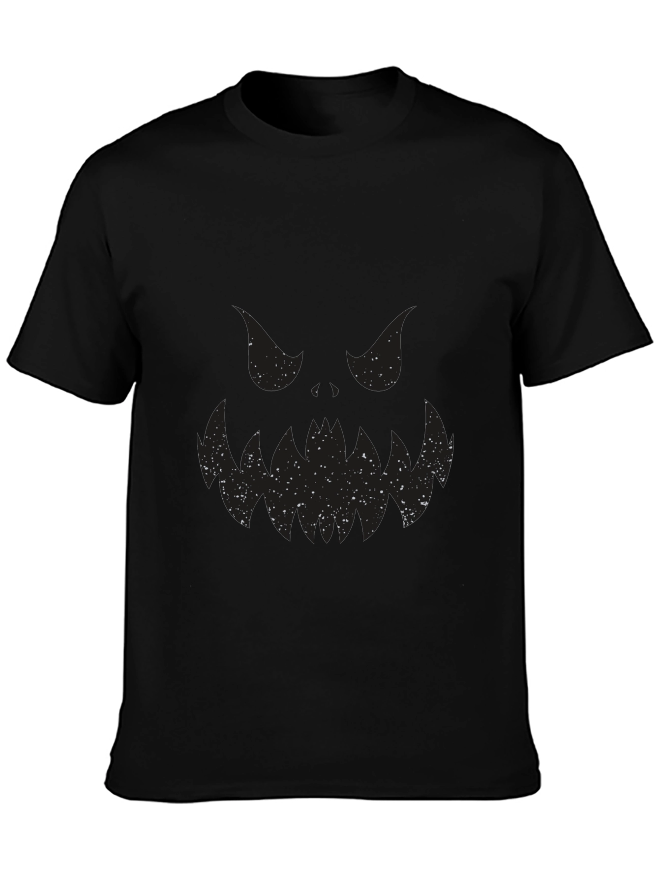 Spooky Face Black T-Shirt - Halloween Ready!