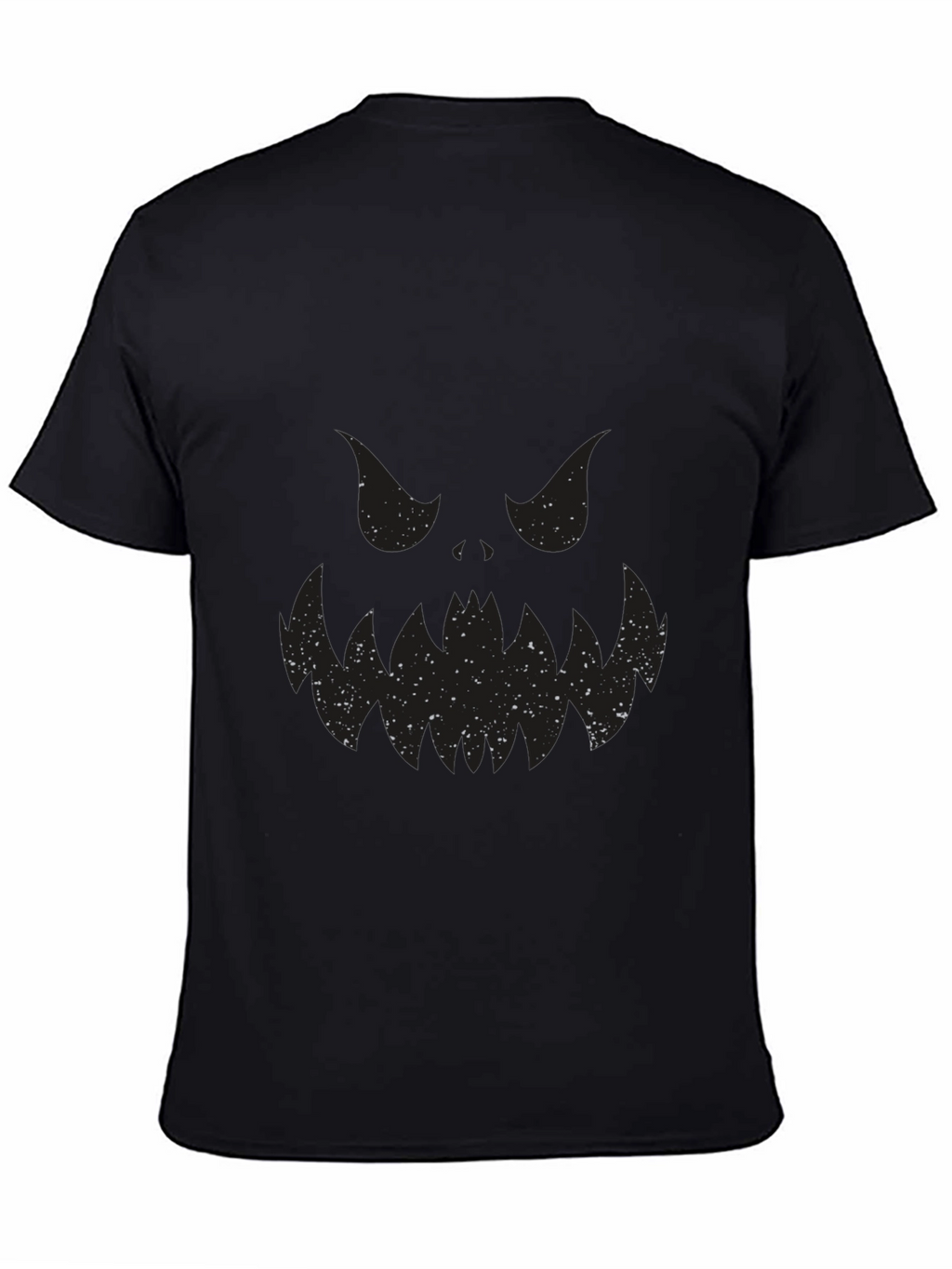 Spooky Face Black T-Shirt - Halloween Ready!