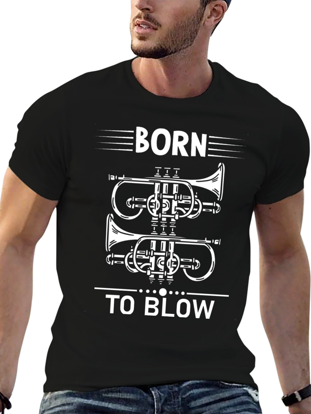 Born To Blow Trumpet Graphic T-Shirt
