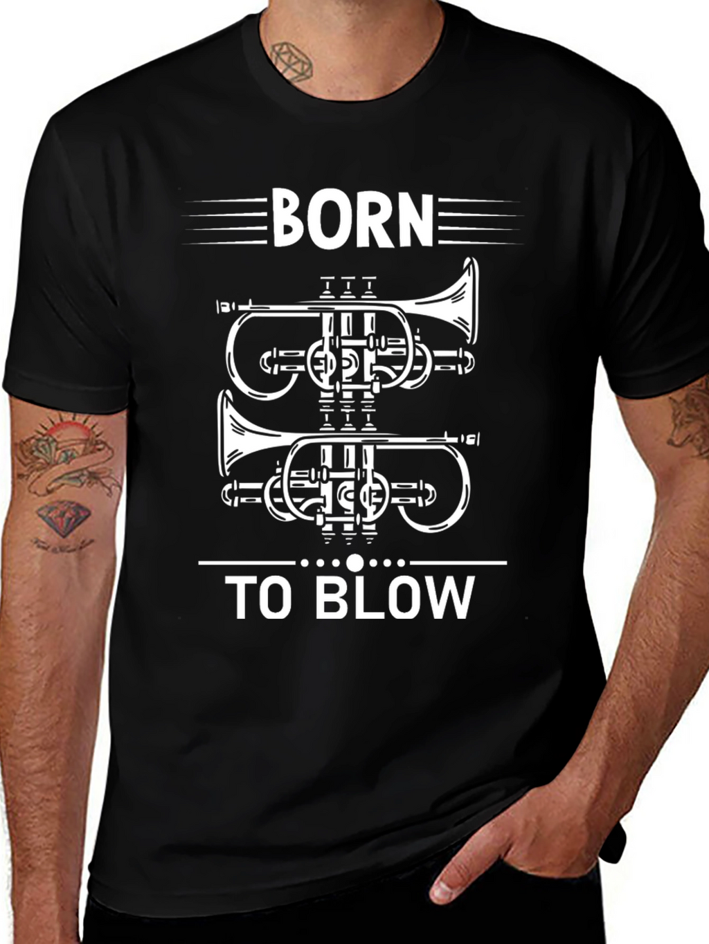 Born To Blow Trumpet Graphic T-Shirt