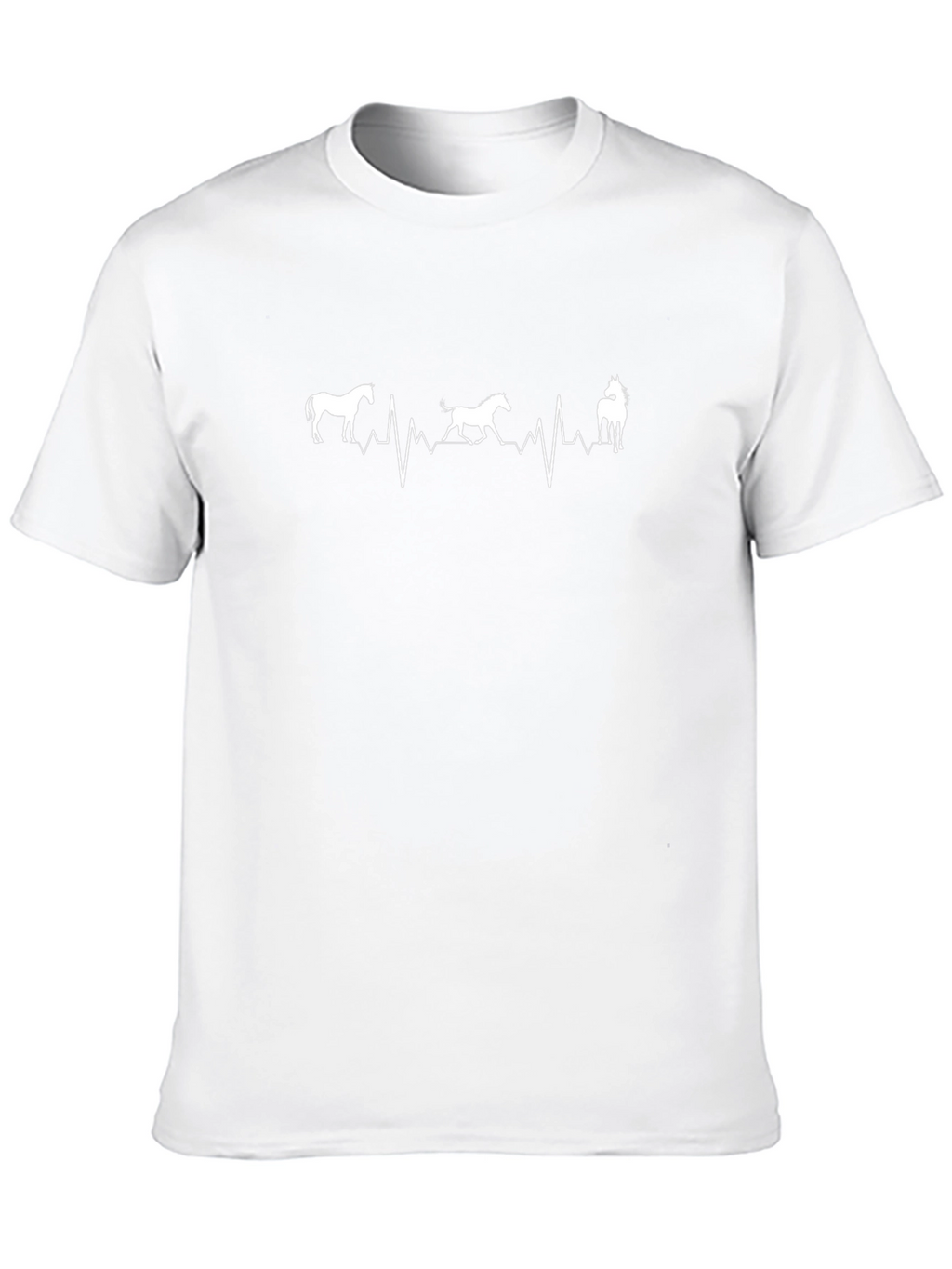 Horse Heartbeat Graphic T-Shirt - Equestrian Style