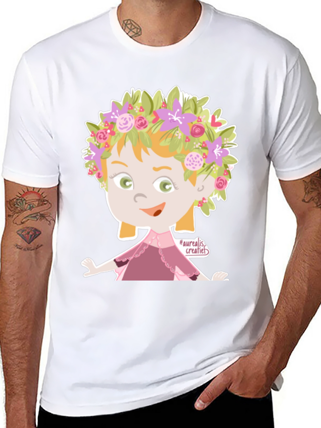 Floral Fairy Graphic T-Shirt - Unique Design