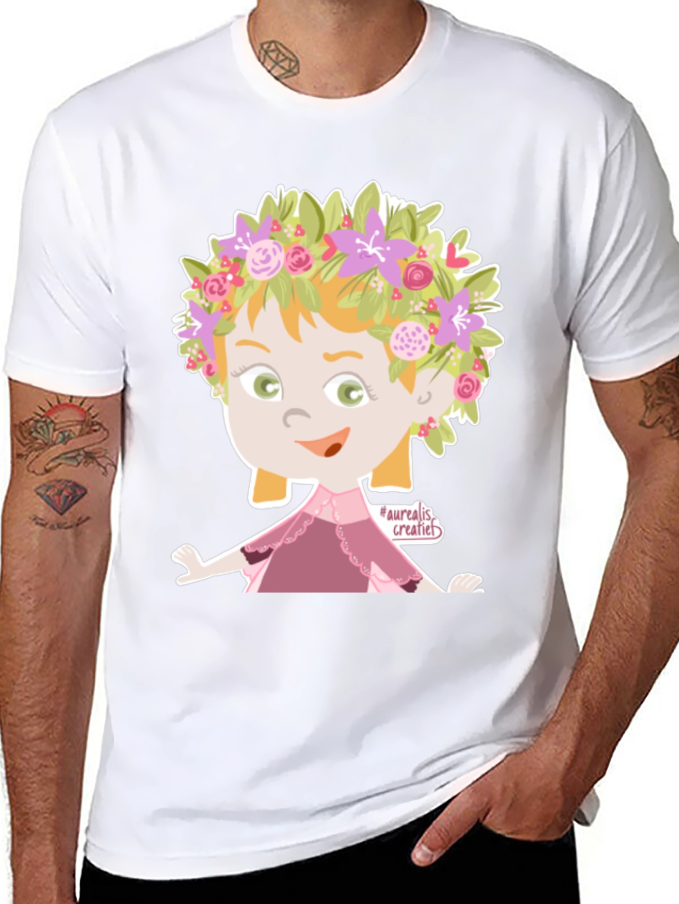 Floral Fairy Graphic T-Shirt - Unique Design
