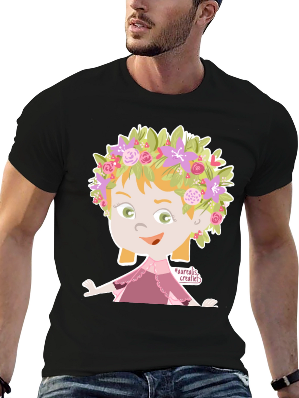 Floral Fairy Graphic T-Shirt - Unique Design