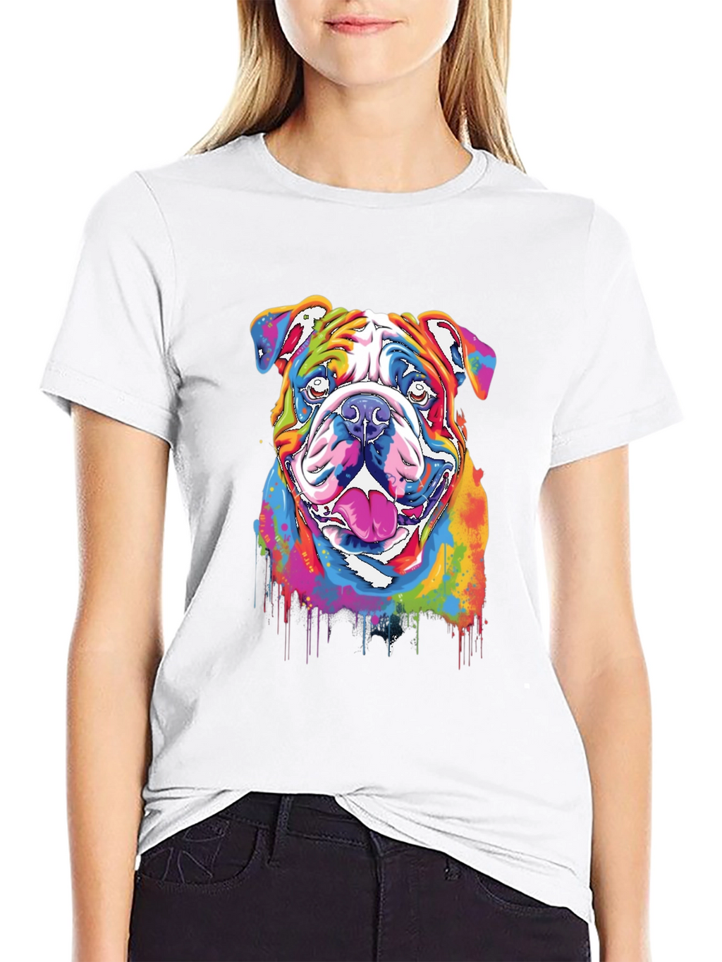 Rainbow Bulldog Graphic Tee