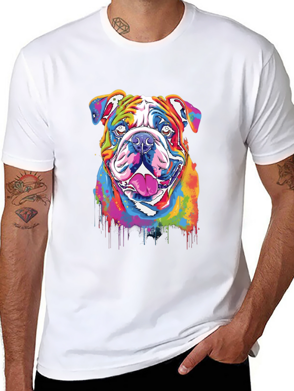 Rainbow Bulldog Graphic Tee