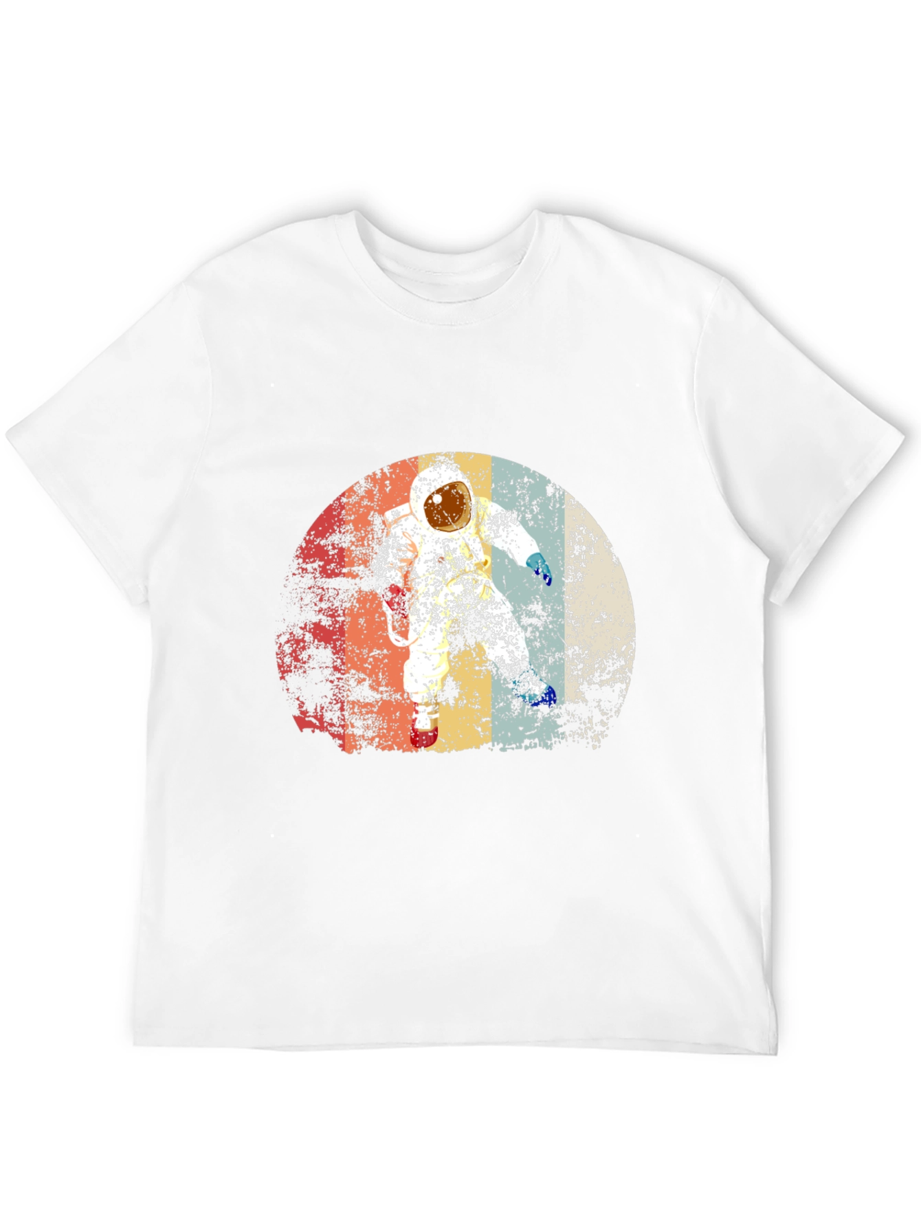 Retro Astronaut Graphic Black T-Shirt