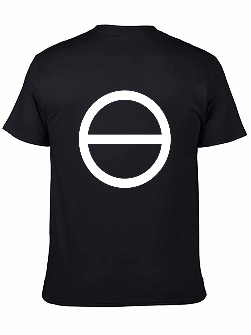 Graphic Tee: White Circle with Line Design