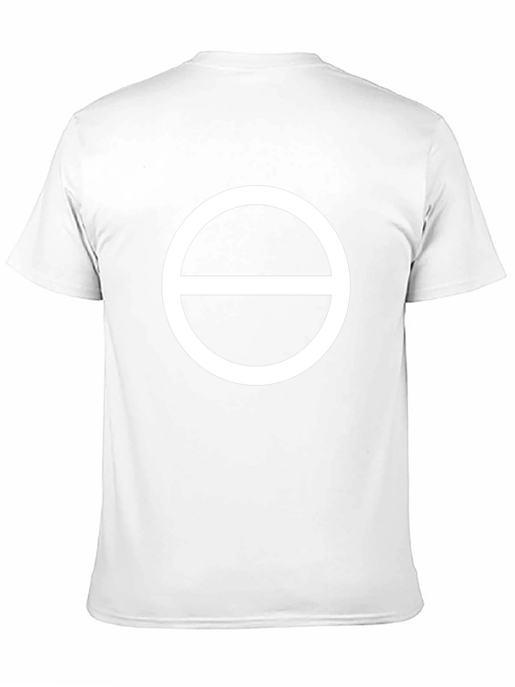 Graphic Tee: White Circle with Line Design